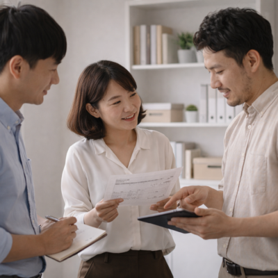 社員同士が報告連絡相談を通して信頼を築く職場のイメージ